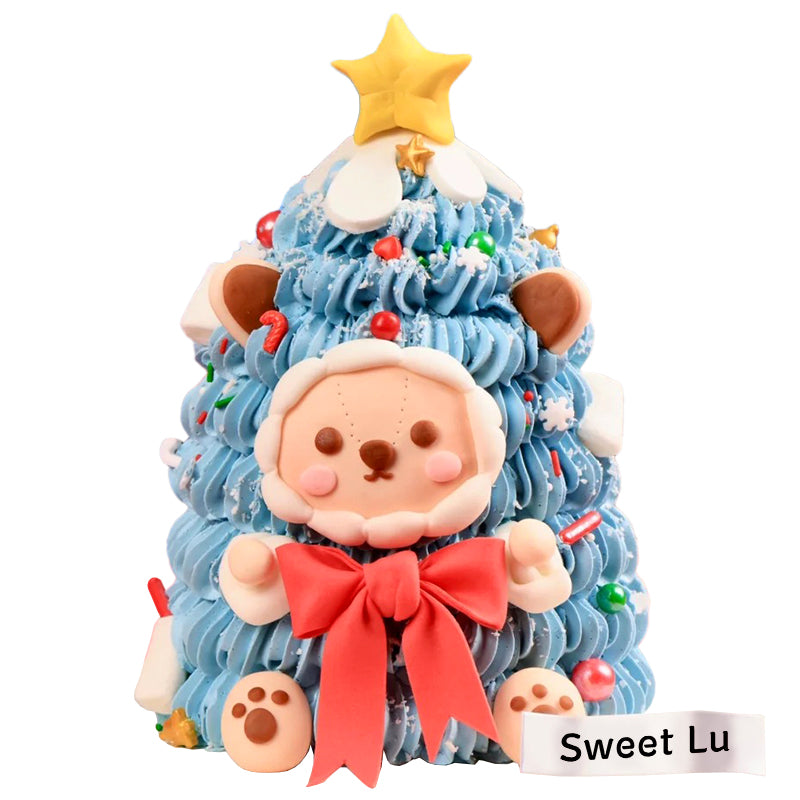 Christmas tree with cute bear