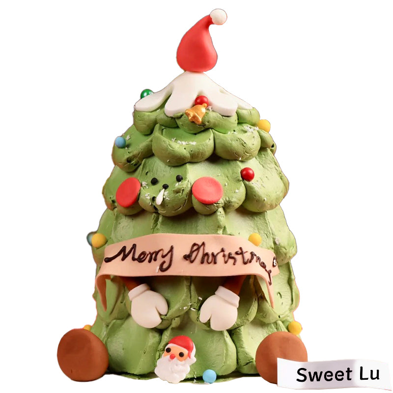 The Christmas tree with a cold