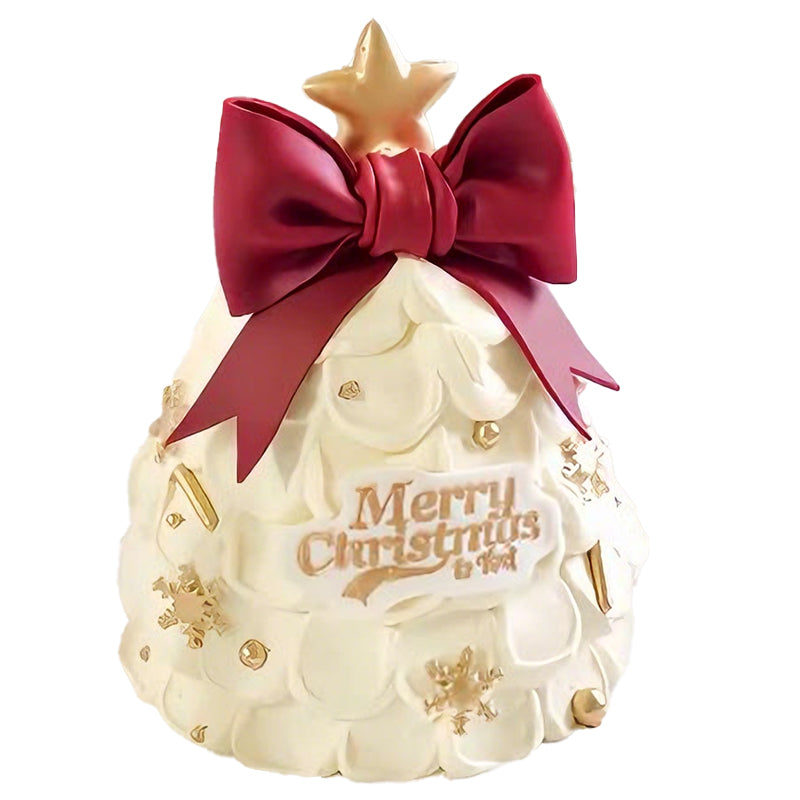 Large bow-shaped Christmas tree