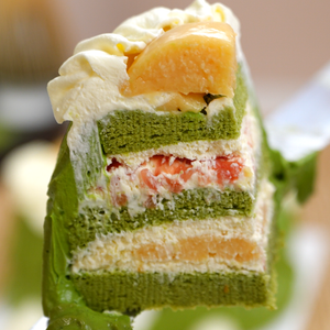 Jelly Matcha Yuzu Cake