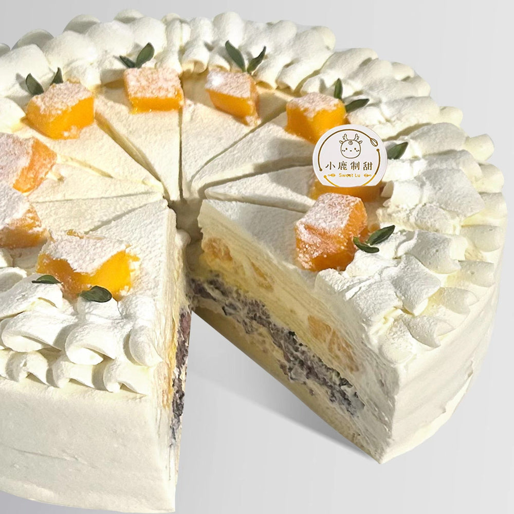 Mango Sticky Rice Crepe Cake